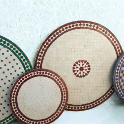 Plateaux de table en zellige marocain