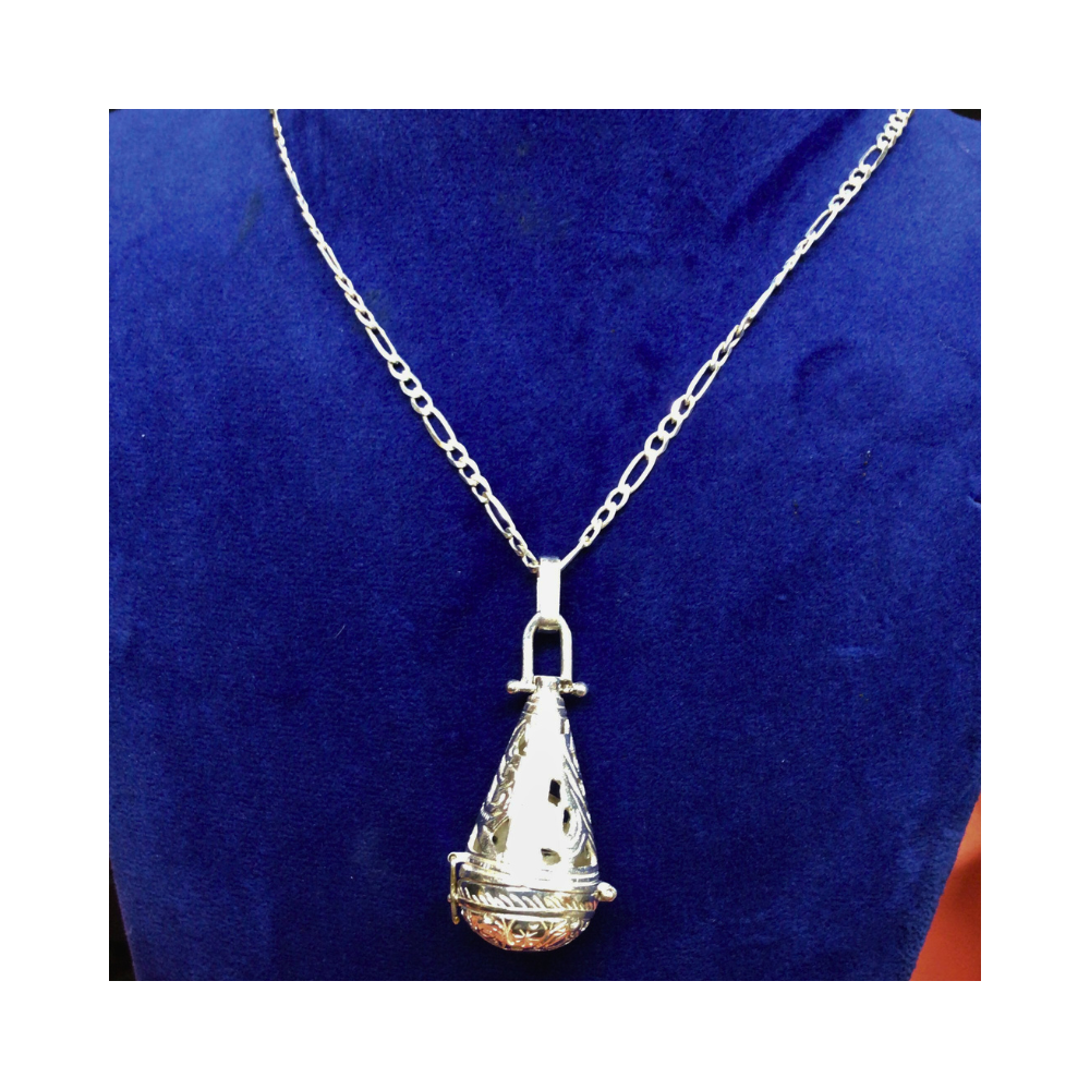 Collier en Argent avec Pendentif Encensoir – Artisanat Marocain