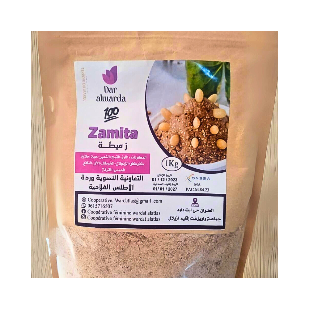 Zamita Traditionnelle – 1kg – Mélange de céréales et graines torréfiées