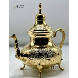 Théière Traditionnelle Marocaine Dorée