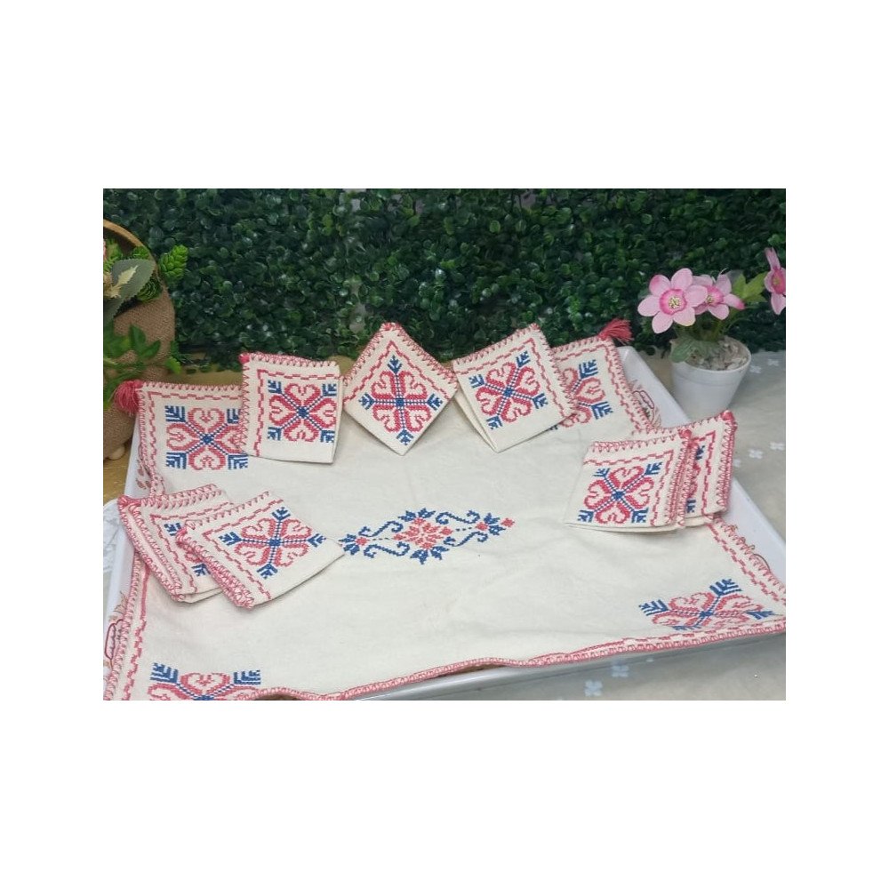 Couvre-plateau en Broderie “Karwa” avec Serviettes