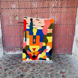 Tapis Géométrique Coloré Artisanat Moderne 1.5/1