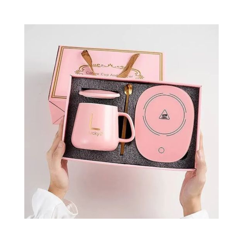 كأس من السيراميك مع صحن التسخين