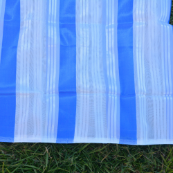 tissu marocain tissée en soi bleu/blanc