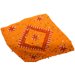 Coussin berbère vintage marocain en laine/orange-rouge