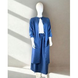 Ensemble deux pièces bleu denim – Élégance décontractée et confort au quotidien