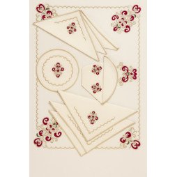 Service de table artisanal brodé