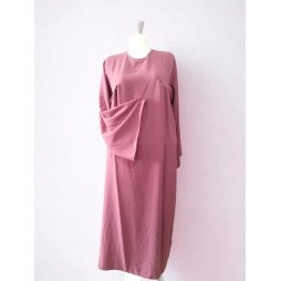 Robe Longue Rose Foncé – Élégance Minimaliste et Confort