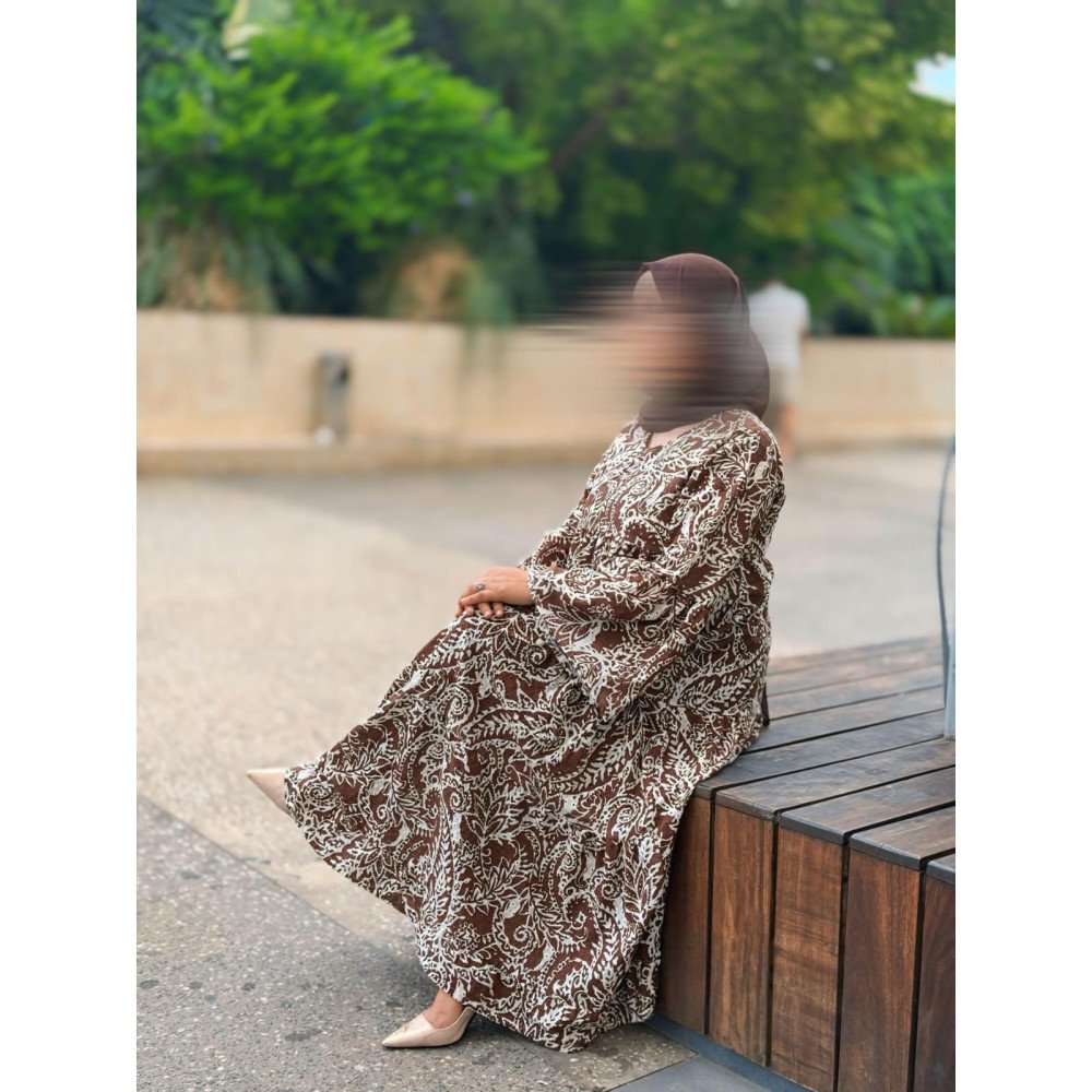 Robe ample à motifs floraux