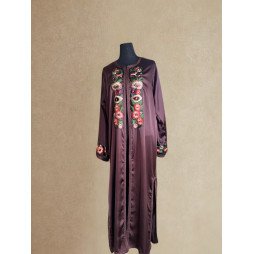 Caftan Mauve Brodé Floral