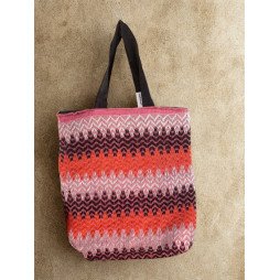 Tote Bag Artisanal Tissé – Motifs berbères colorés