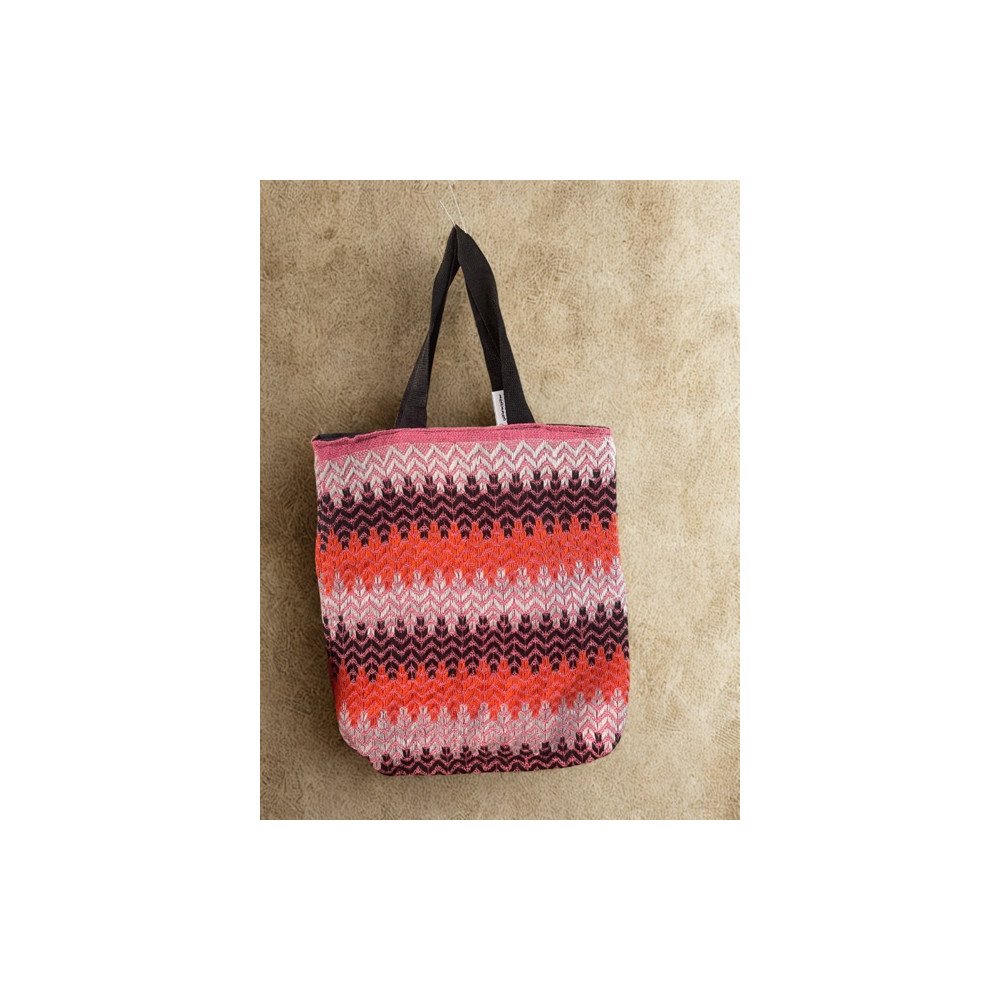 Tote Bag Artisanal Tissé – Motifs berbères colorés