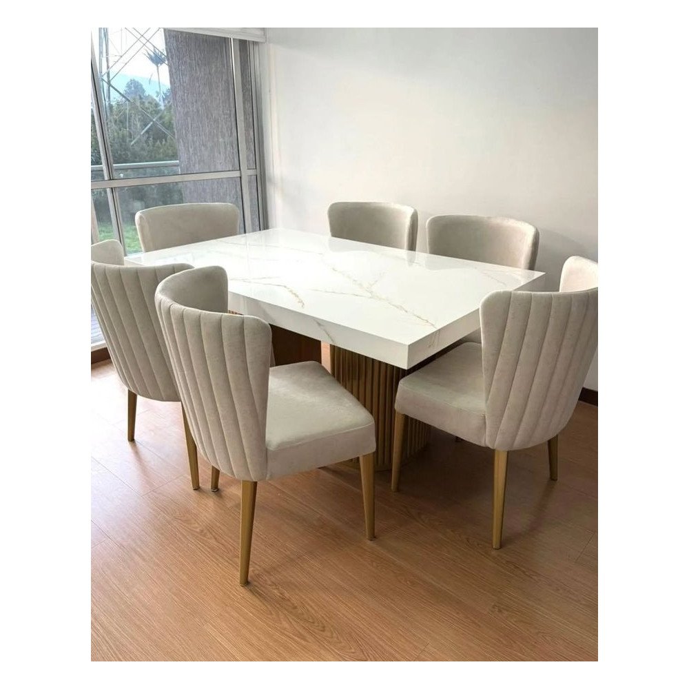 salle à manger aux lignes épurées