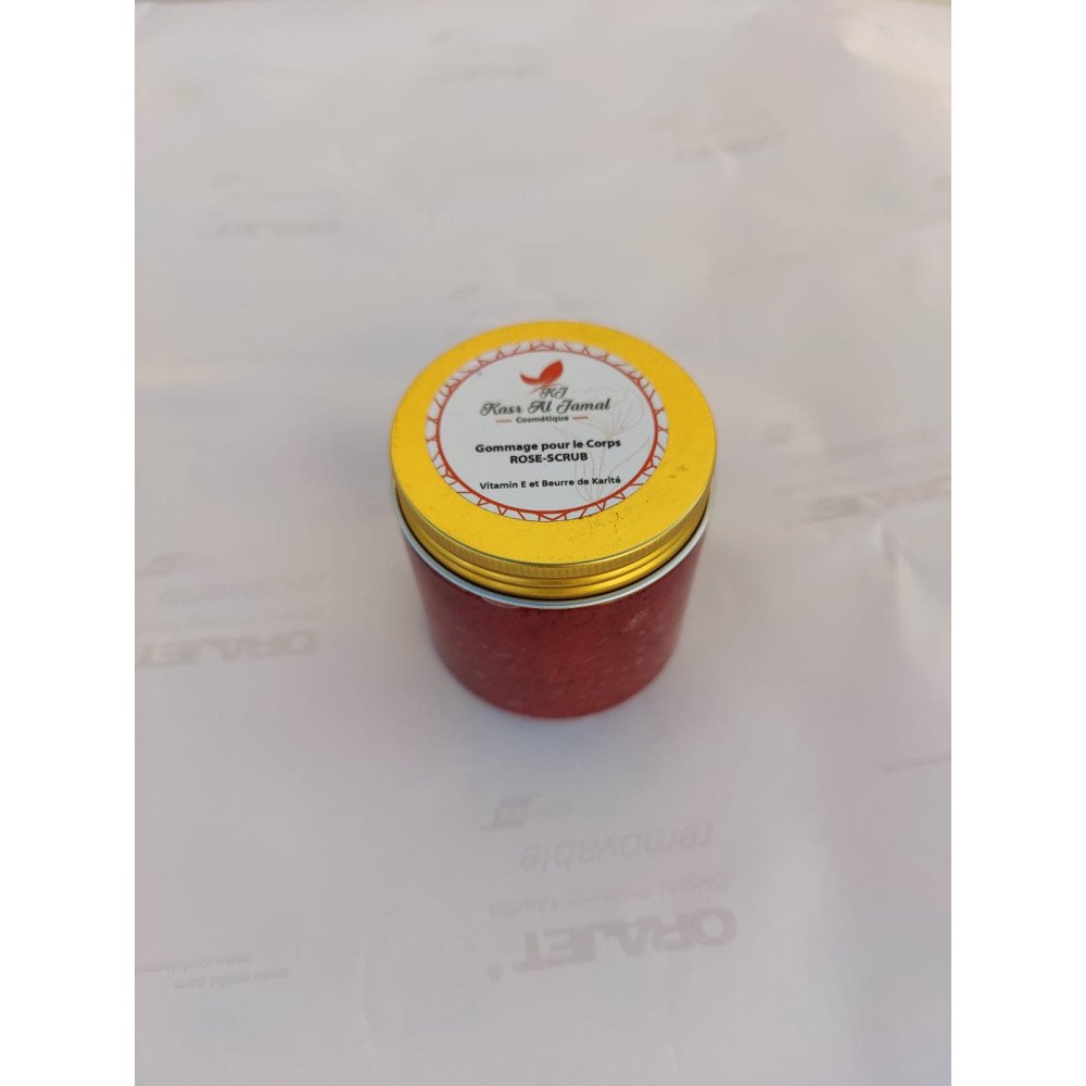 Gommage pour le Corps – ROSE-SCRUB à la Vitamine E et Beurre de Karité