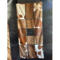 Tapis en cuir et peau naturelle