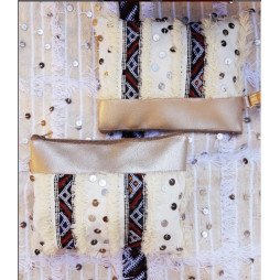 Pearl Atlas pochette berbère dorée